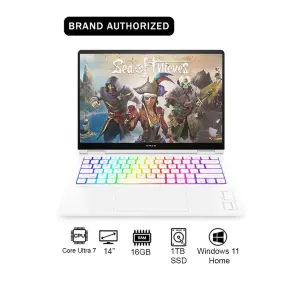 OMEN AE4L3EA Laptop With 14-Inch 2.8K Display, Core Ultra 7-155H Processor/16GB RAM/1TB SSD/8GB NVIDIA GeForce RTX 4060 Graphics/Windows 11 Home English Ceramic White