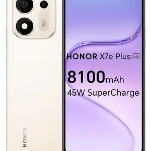 Honor X7e Plus 5G Dual SIM Smartphone (6GB RAM, 128GB Storage, Desert Gold) – TDRA Approved UAE Version