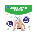 Fine Baby Baby Diapers, Size 5, 11 - 18 Kg, 70 Count - Maxi, Mega Pack, Double Lock Technology Prevents-leakage