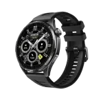 Honor Watch 6 Smartwatch with Leather Strap (35-Day Battery, Dual-Band GPS, 1.43" AMOLED Display, Shadow Black) - Middle East Version