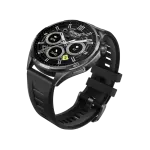 Honor Watch 6 Smartwatch with Leather Strap (35-Day Battery, Dual-Band GPS, 1.43" AMOLED Display, Shadow Black) - Middle East Version