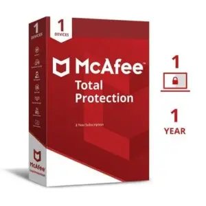 McAfee Total Protection Antivirus – 1 PC, 1 Year Subscription (Digital Delivery)